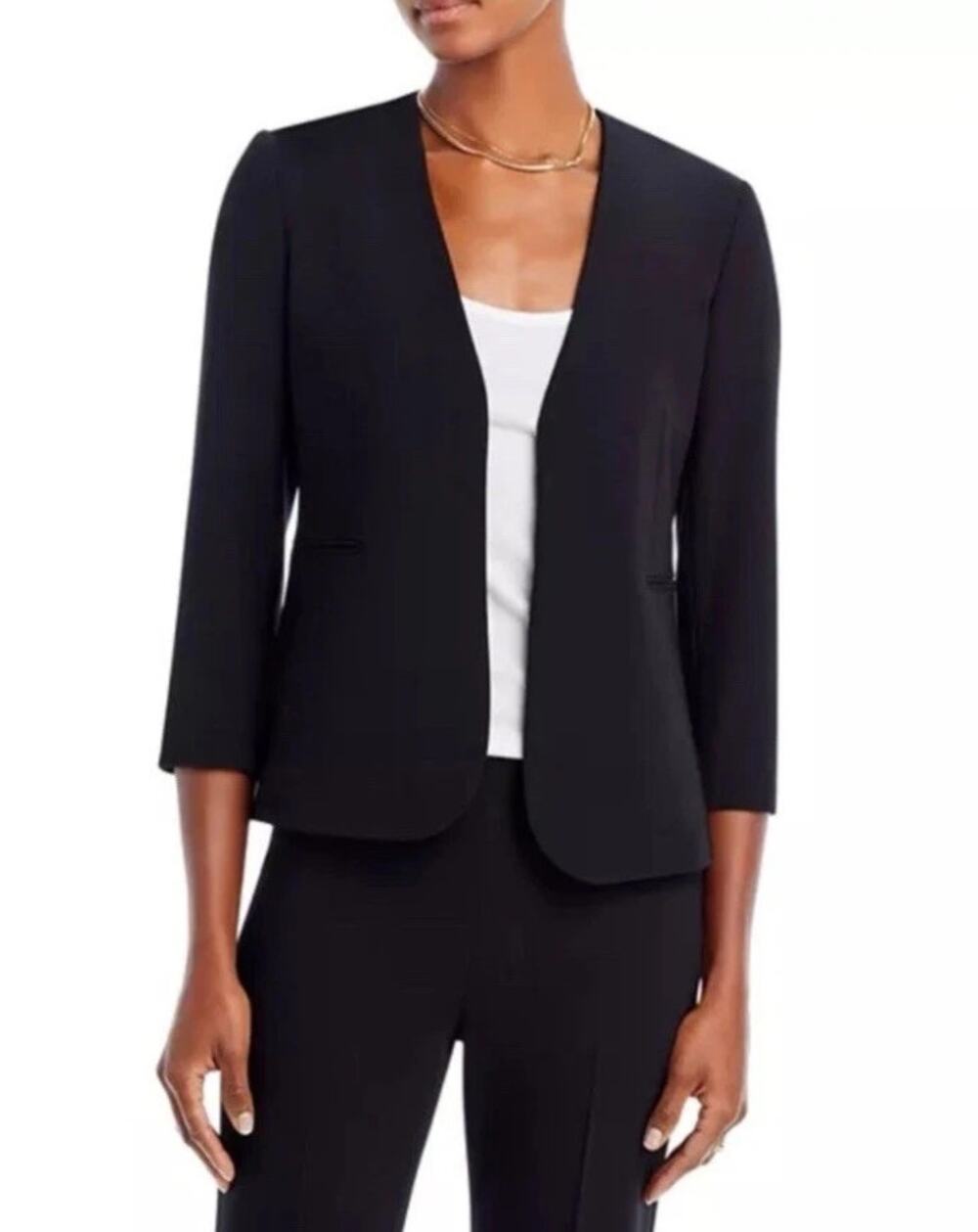 NWT Theory Lindraya Admiral Crepe Blazer Black Size 0